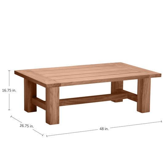 Summer Classics Croquet Teak Coffee Table
