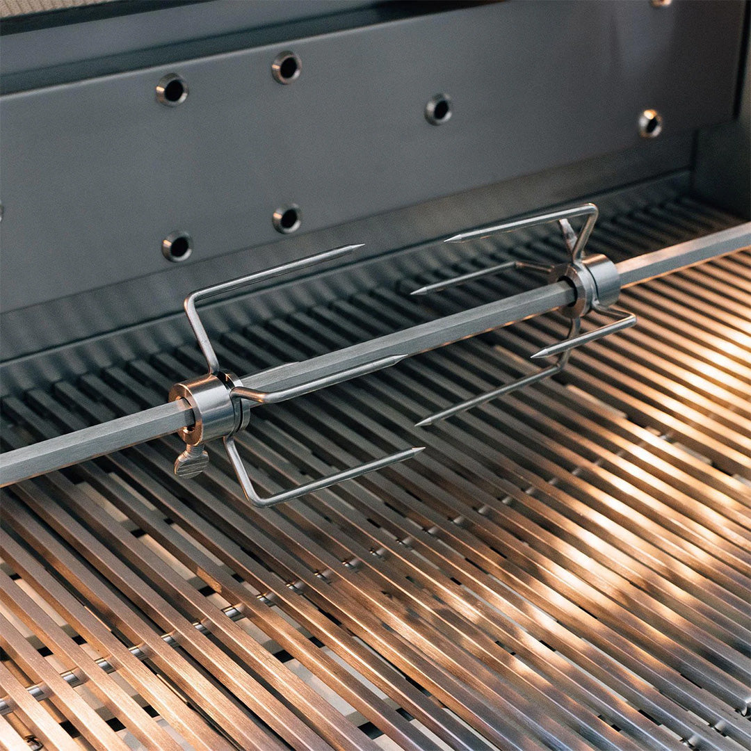 Summerset Quest 42-in 3-Burner Built-In Natural Gas Grill w/ Rear Infrared Burner, Rotisserie Kit, & Drop-In Griddle Plate
