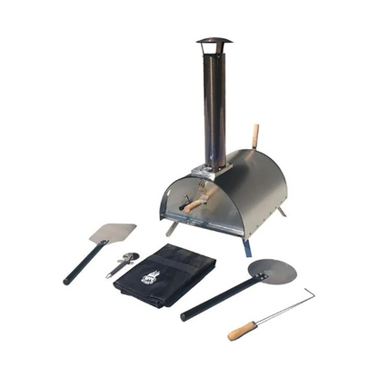 WPPO Lil Luigi Stainless Steel Portable Wood Fired Pizza Oven (with Accessories)