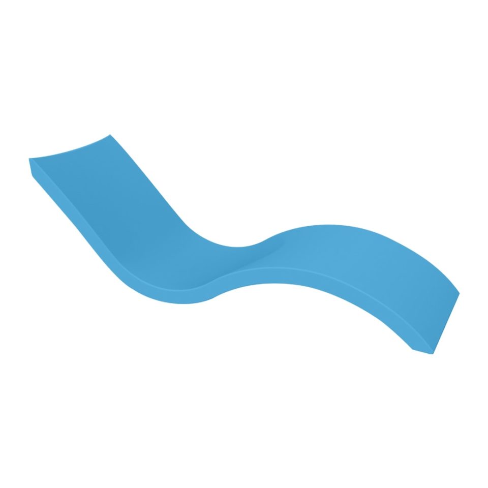 Light Blue Ledge Lounger Signature Chaise in-pool
