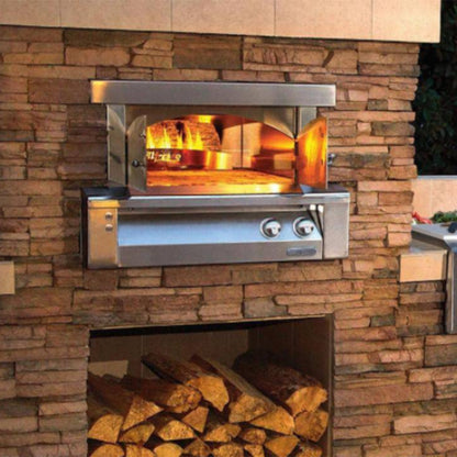 Alfresco 30-Inch Built-In Outdoor Pizza Oven Plus