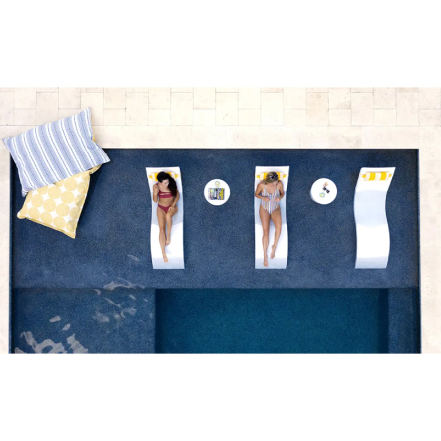 Ledge Lounger Signature Chaise and Side Tables