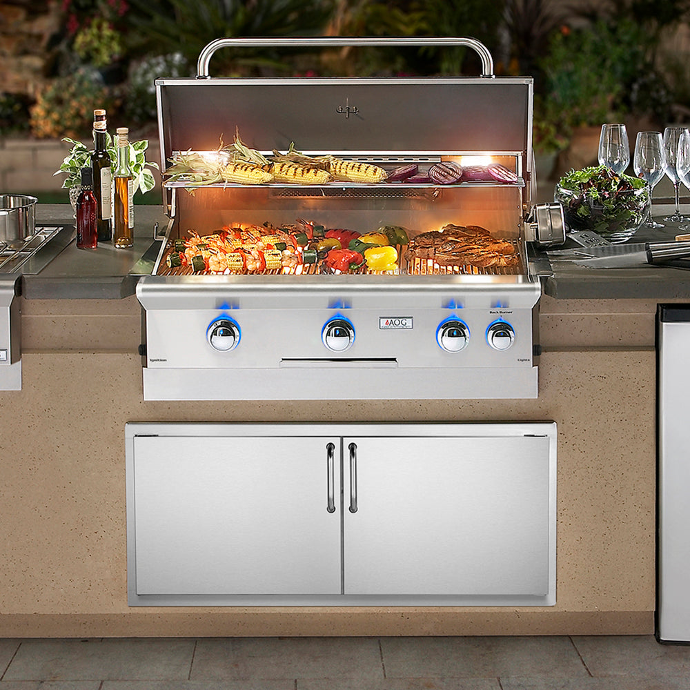 AOG L-Series 36-Inch 3-Burner Built-In Natural Gas Grill