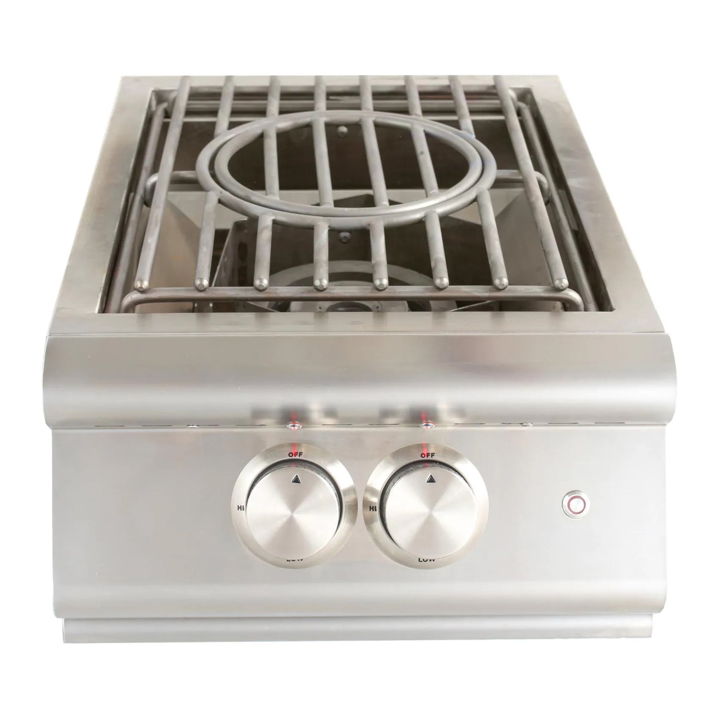 Blaze Premium LTE Built-In Gas Power Burner w/ Wok Ring & Stainless Steel Lid