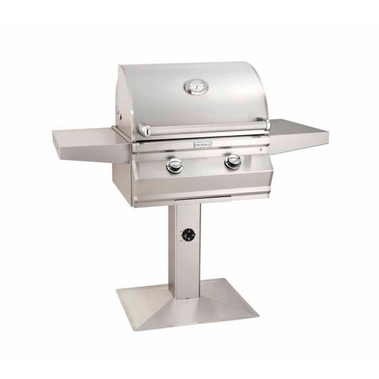 Fire Magic 24-Inch Choice C430s Patio Post Mount Grill w/ Analog Thermometer & 1-Hour Timer on Post