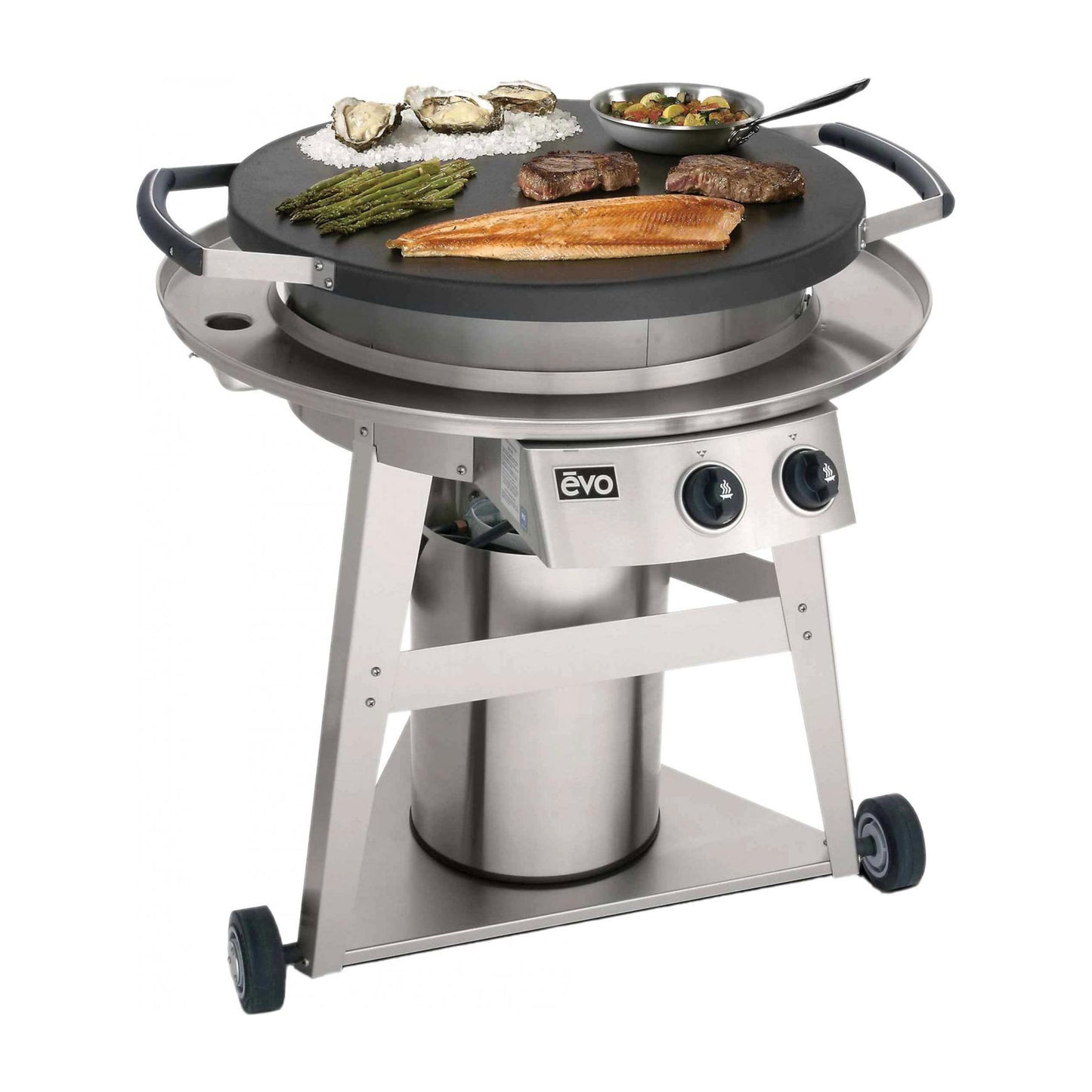 EVO Professional Wheeled Cart with Seasoned Cooksurface