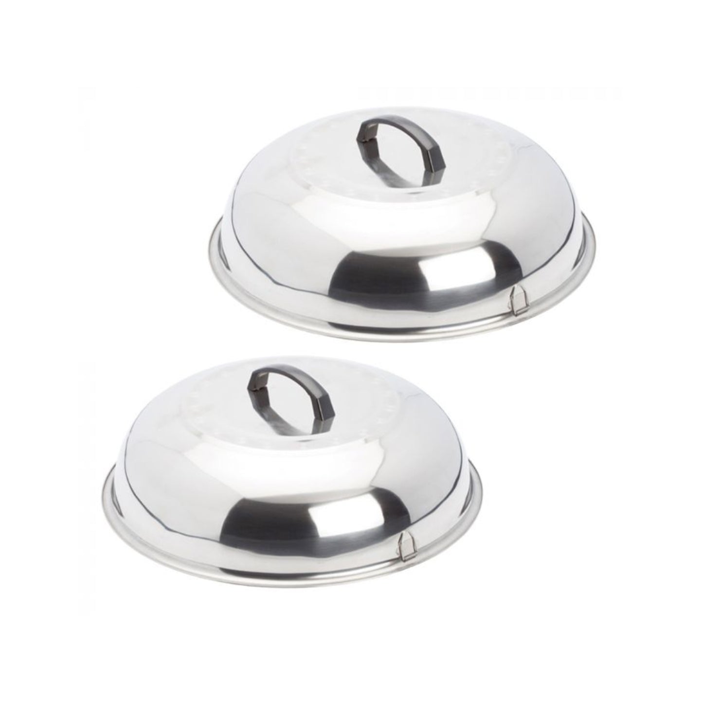 EVO Stainless Steamer/Cooking Covers - Set of 2 Sizes (16" & 13")