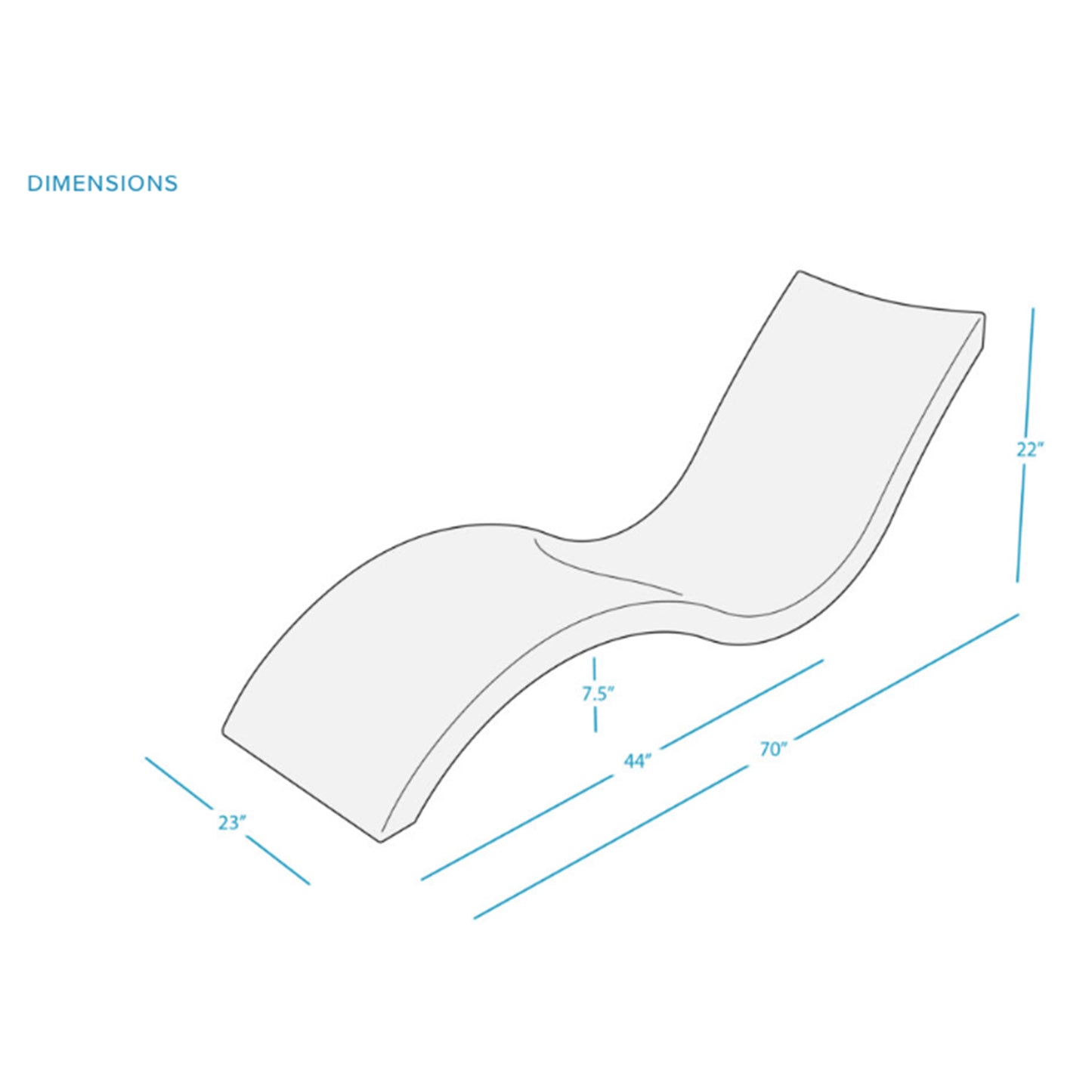 ledge lounger signature chaise measurements