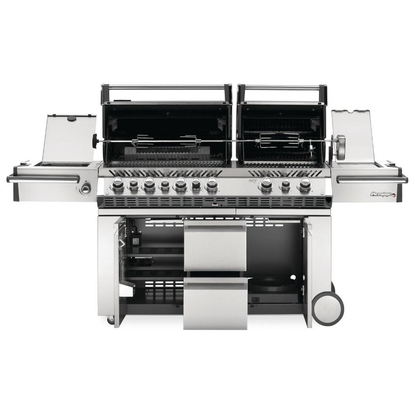 Napoleon Prestige PRO™ 825 Gas Grill w/ Power Side Burner, Infrared Rear & Bottom Burners (Stainless Steel)