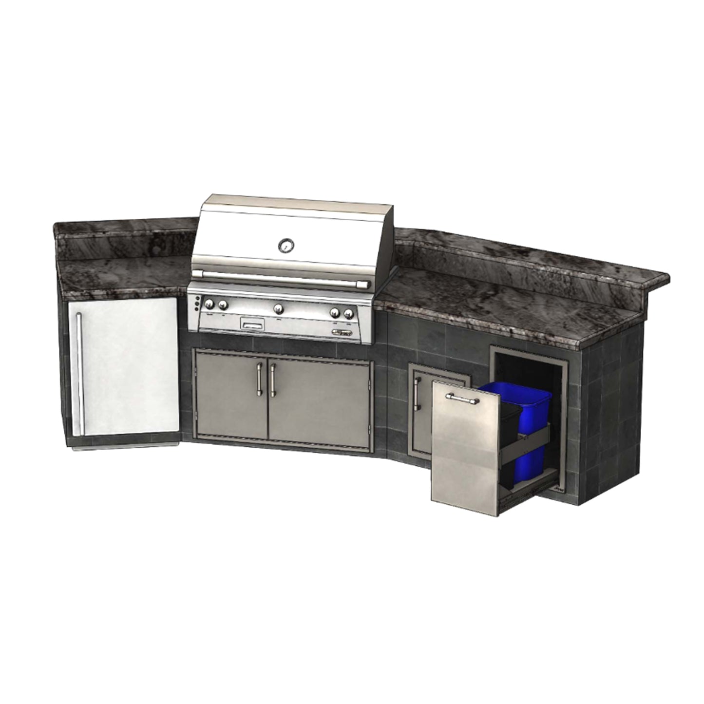 Alfresco Grills 42-Inch Luxury Outdoor Kitchen Package