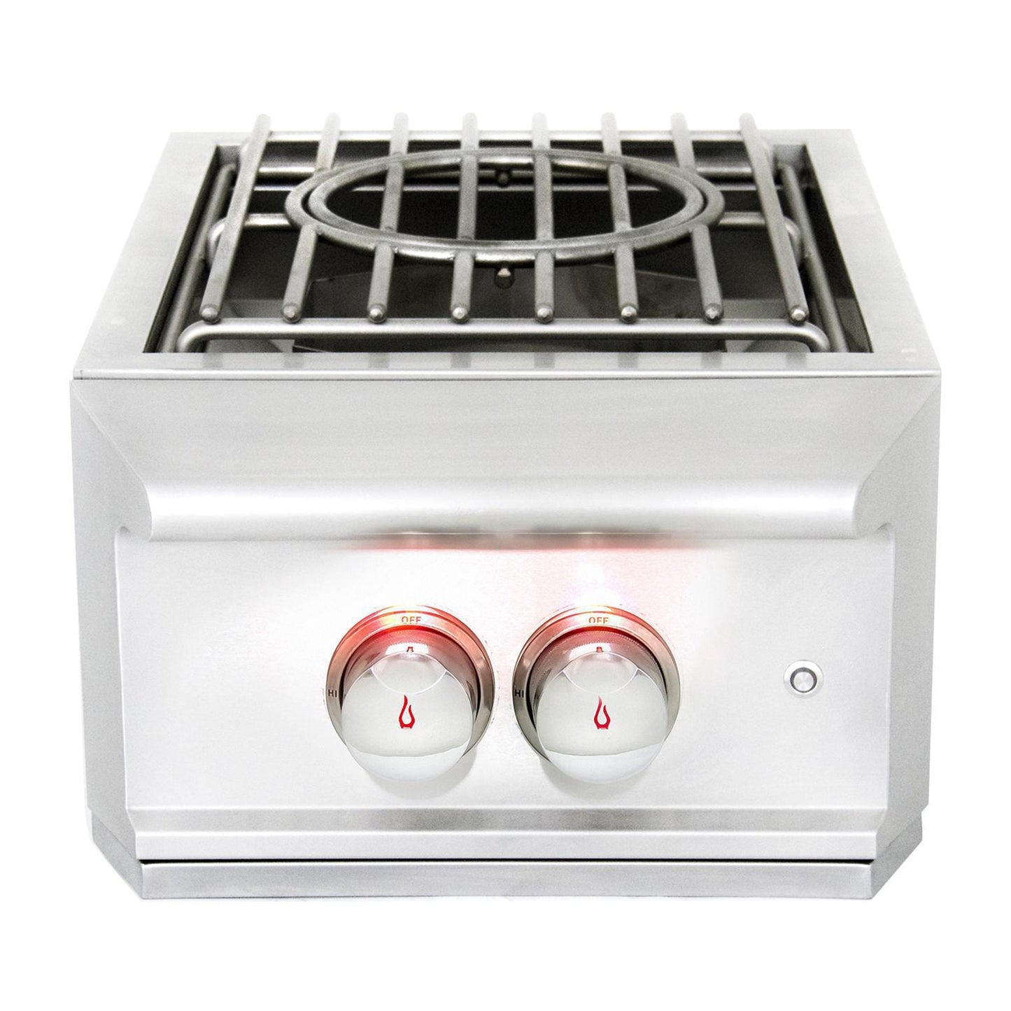 Blaze Professional LUX Built-In Gas Power Burner w/ Wok Ring & Stainless Steel Lid