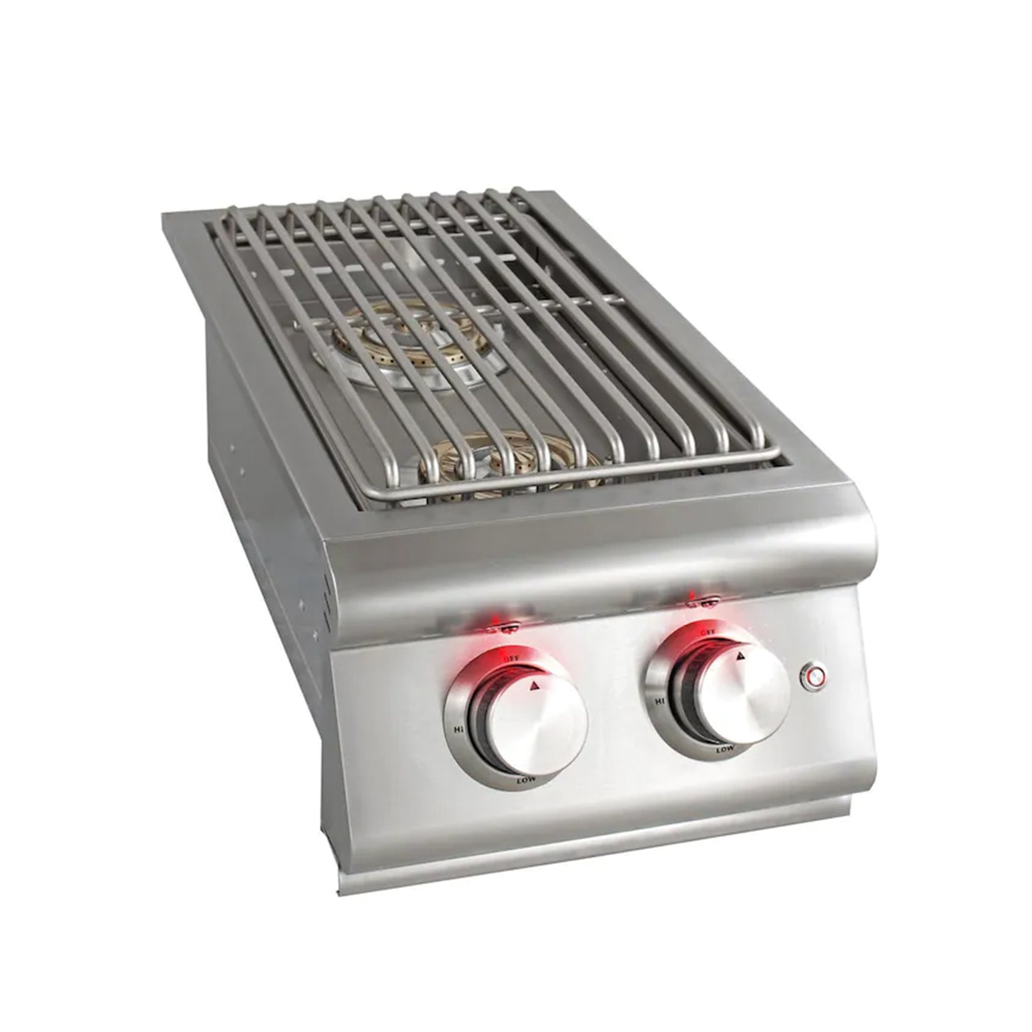 Blaze Premium LTE Built-In Gas Stainless Steel Double Side Burner w/ Lid