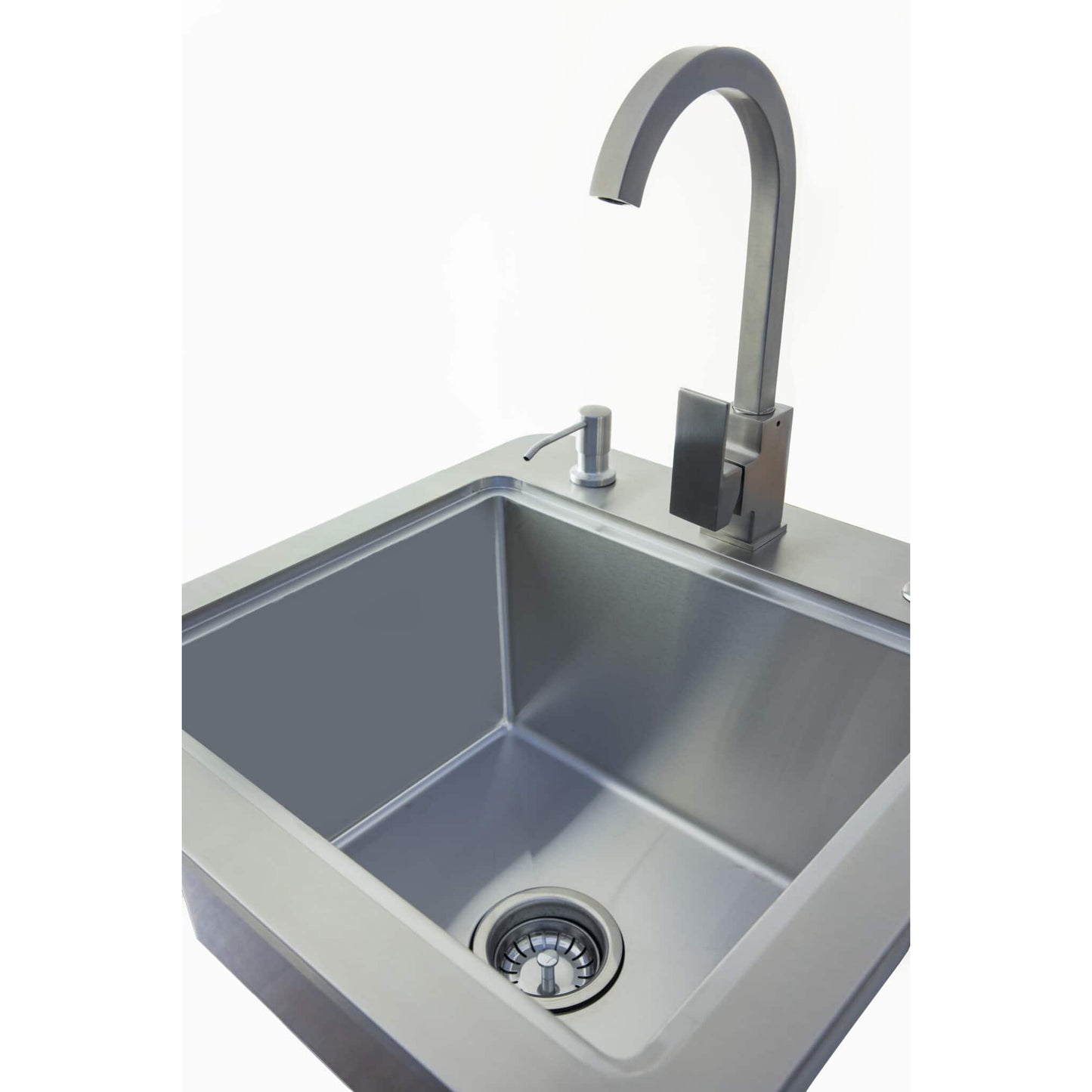 Coyote 21-Inch Sink w/ Faucet, Drain, & Soap Dispenser