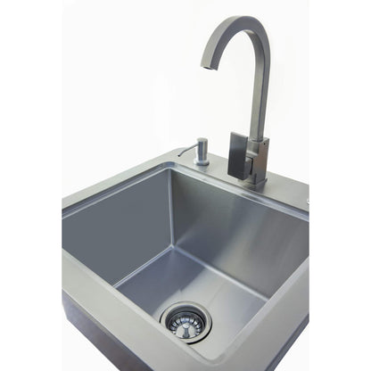 Coyote 21-Inch Sink w/ Faucet, Drain, & Soap Dispenser