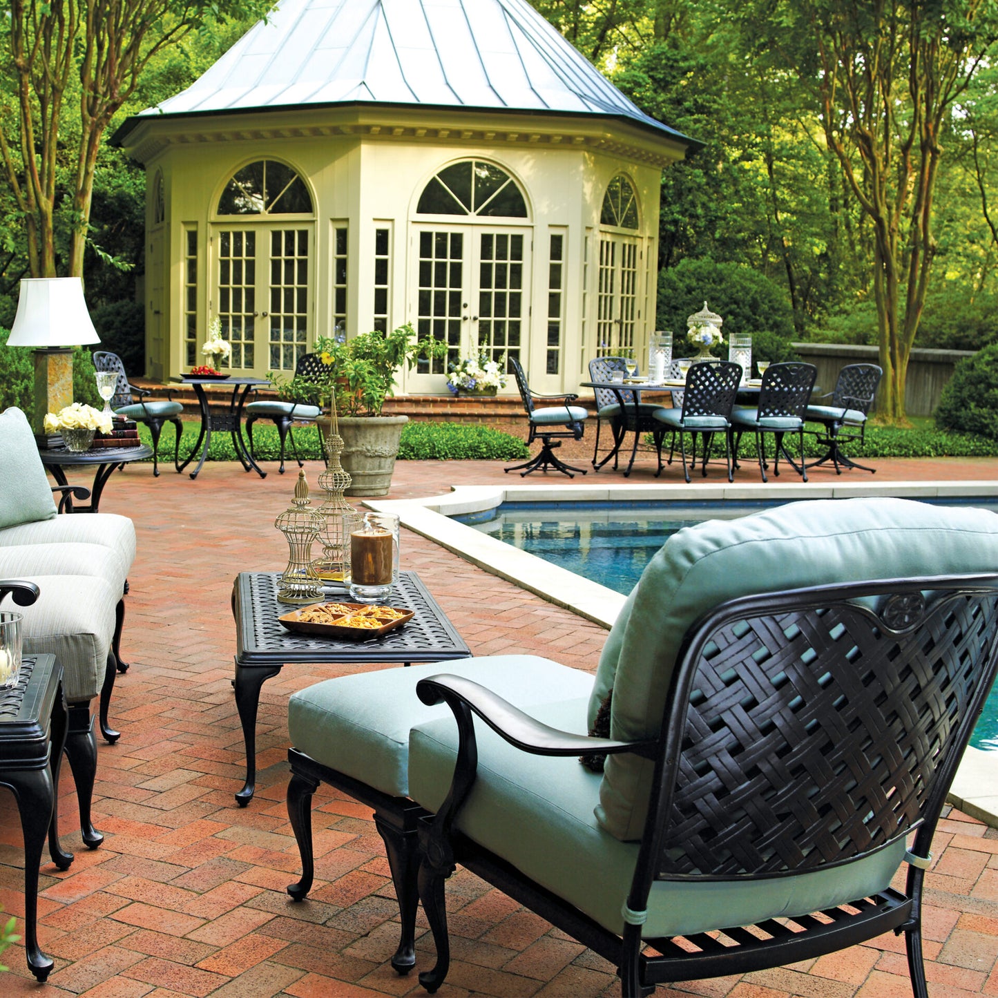 Summer Classics Provance Aluminum Ottoman