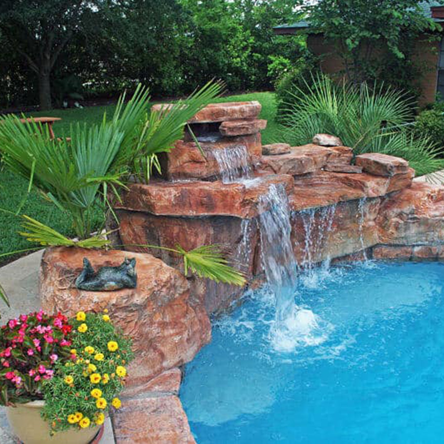 Rico Rock® 4 Foot Double Swimming Pool Waterfall Kit