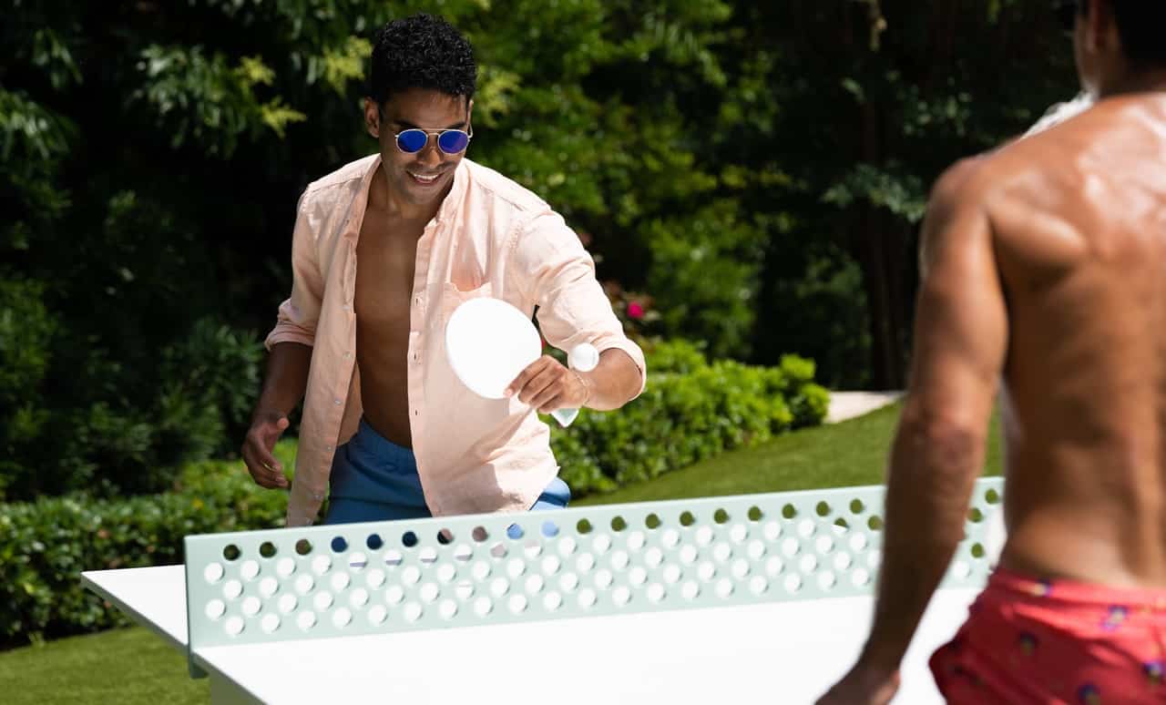 Ledge Lounger Outdoor Ping Pong Table