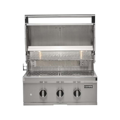 Coyote SL-Series 30" 2-Burner Built-In Grill w/ Sear Burner, Rotisserie, & Safety Valve