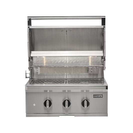 Coyote SL-Series 30" 2-Burner Built-In Grill w/ Sear Burner, Rotisserie, & Safety Valve