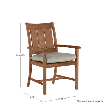 Summer Classics Croquet Teak Arm Chair