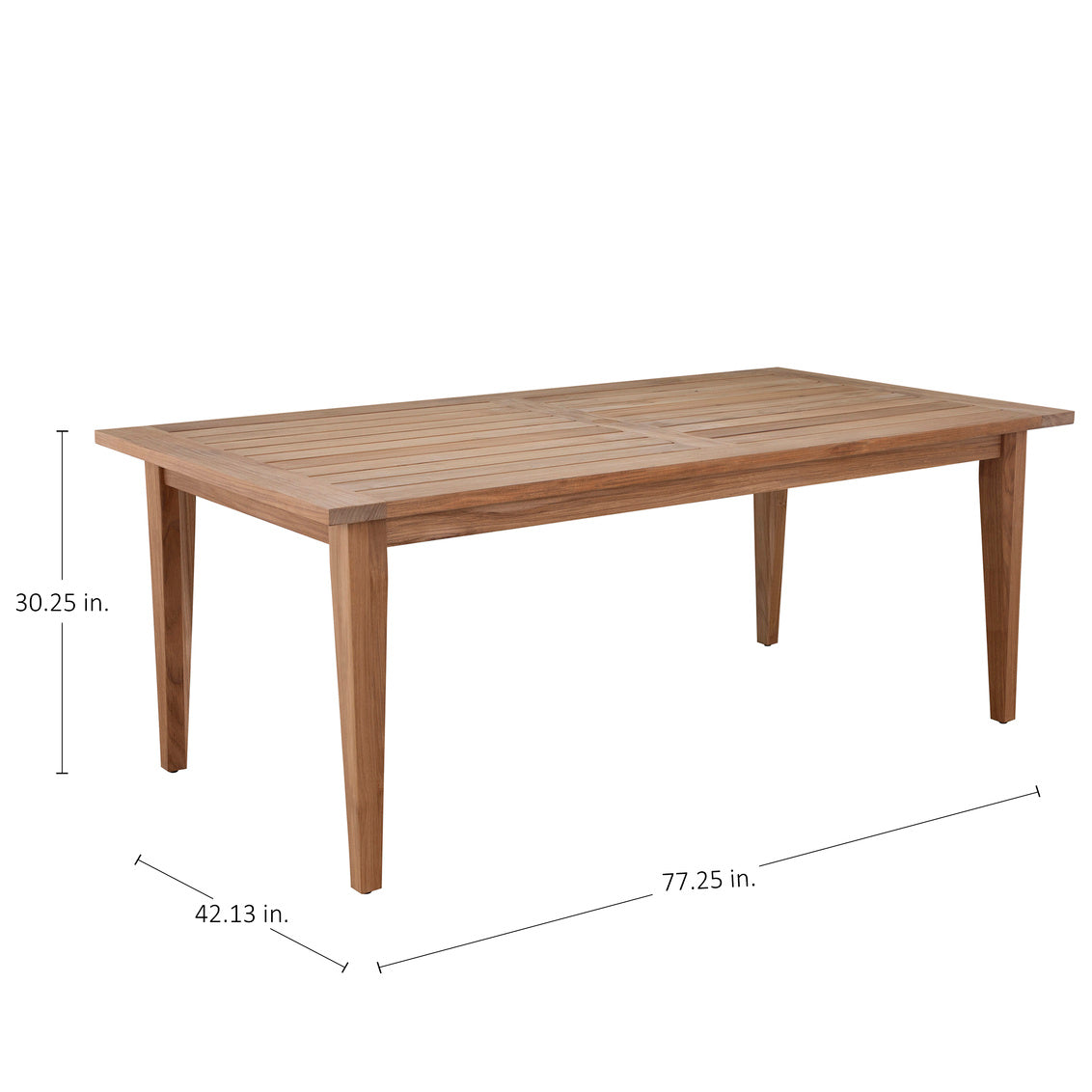 Summer Classics Croquet Teak Rectangular Farm Table