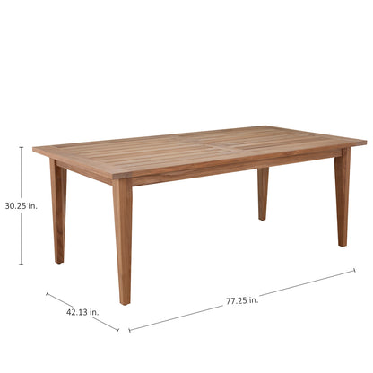 Summer Classics Croquet Teak Rectangular Farm Table