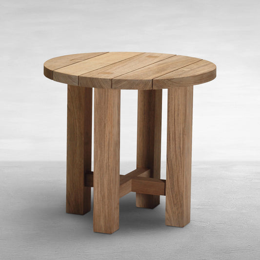 Summer Classics Croquet Teak Round End Table