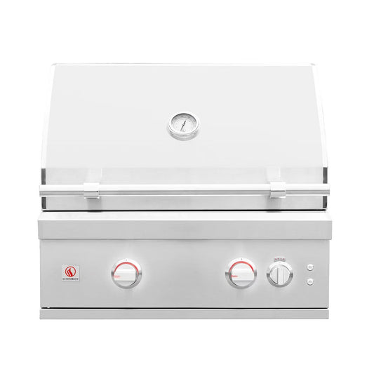 Summerset Quest 30-Inch 2 Burner Built-In Gas Grill w/ Rear Infrared Burner, Rotisserie Kit & Drop-In Griddle Plate