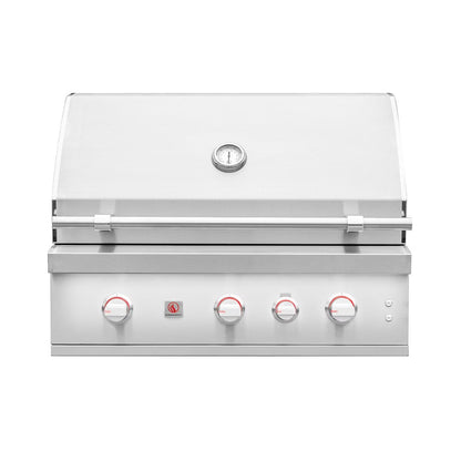 Summerset Quest 36-Inch 3 Burner Built-In Gas Grill with Rear Infrared Burner, Rotisserie Kit & Drop-In Griddle Plate