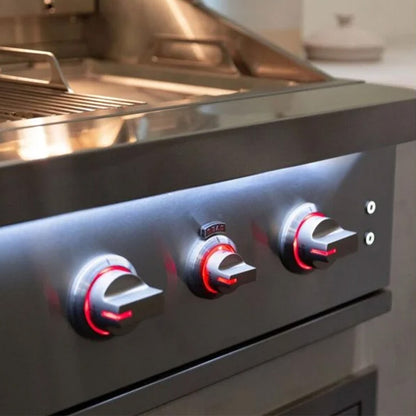 Summerset Quest 36-Inch 3 Burner Built-In Gas Grill with Rear Infrared Burner, Rotisserie Kit & Drop-In Griddle Plate