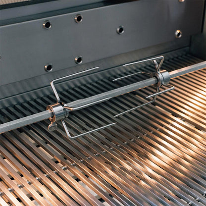 Summerset Quest 42-in 3-Burner Built-In Natural Gas Grill w/ Rear Infrared Burner, Rotisserie Kit, & Drop-In Griddle Plate