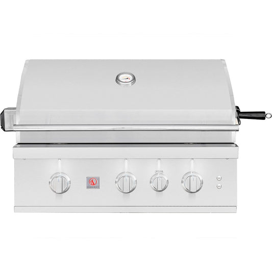 Summerset TRL Pro 32-in 3 Burner Built-In Natural Gas Grill w/ Rear Infrared Burner & Rotisserie Kit