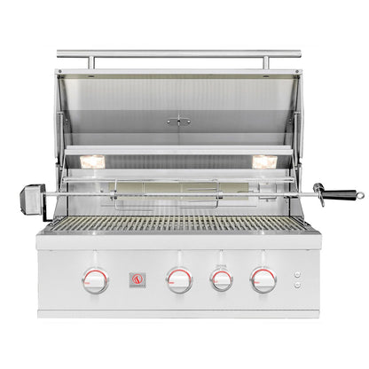Summerset TRL Pro 32-in 3 Burner Built-In Natural Gas Grill w/ Rear Infrared Burner & Rotisserie Kit