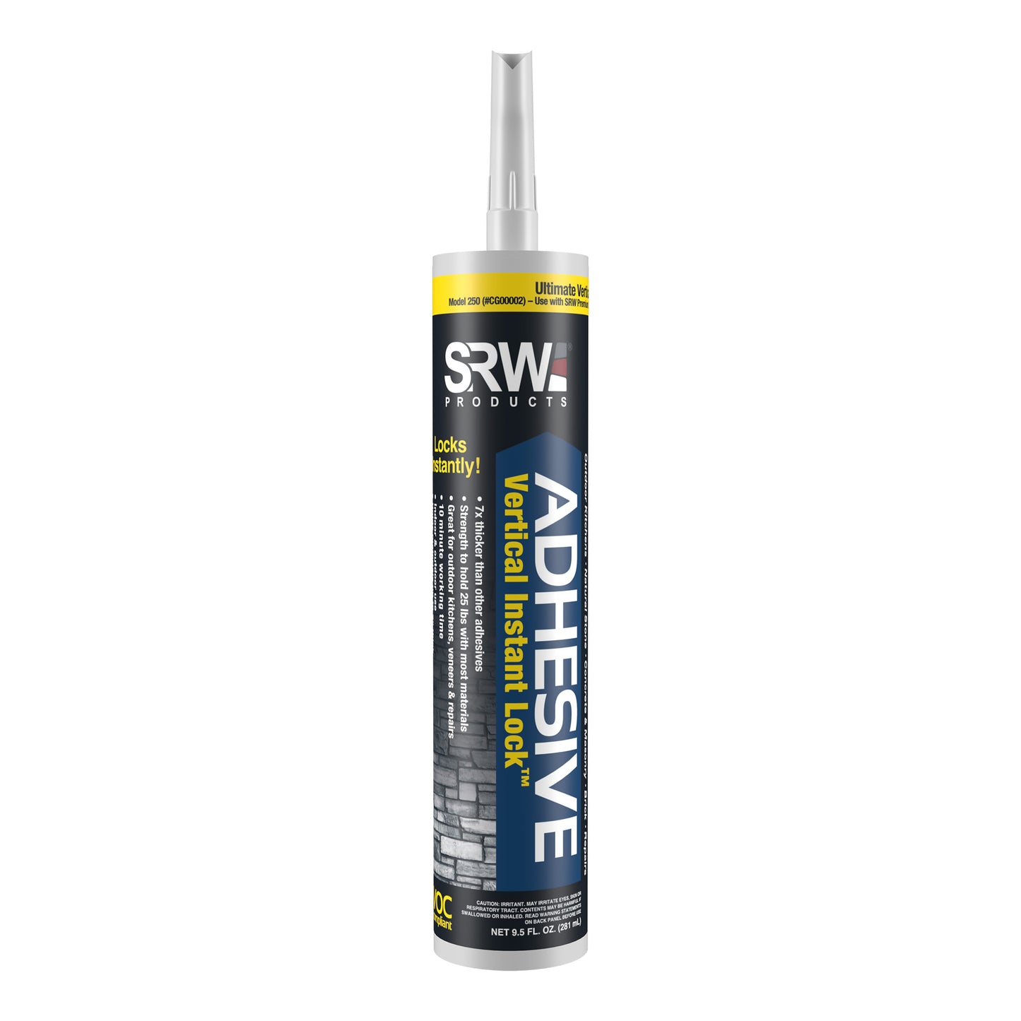 SRW Products Vertical Instant Lock Adhesive