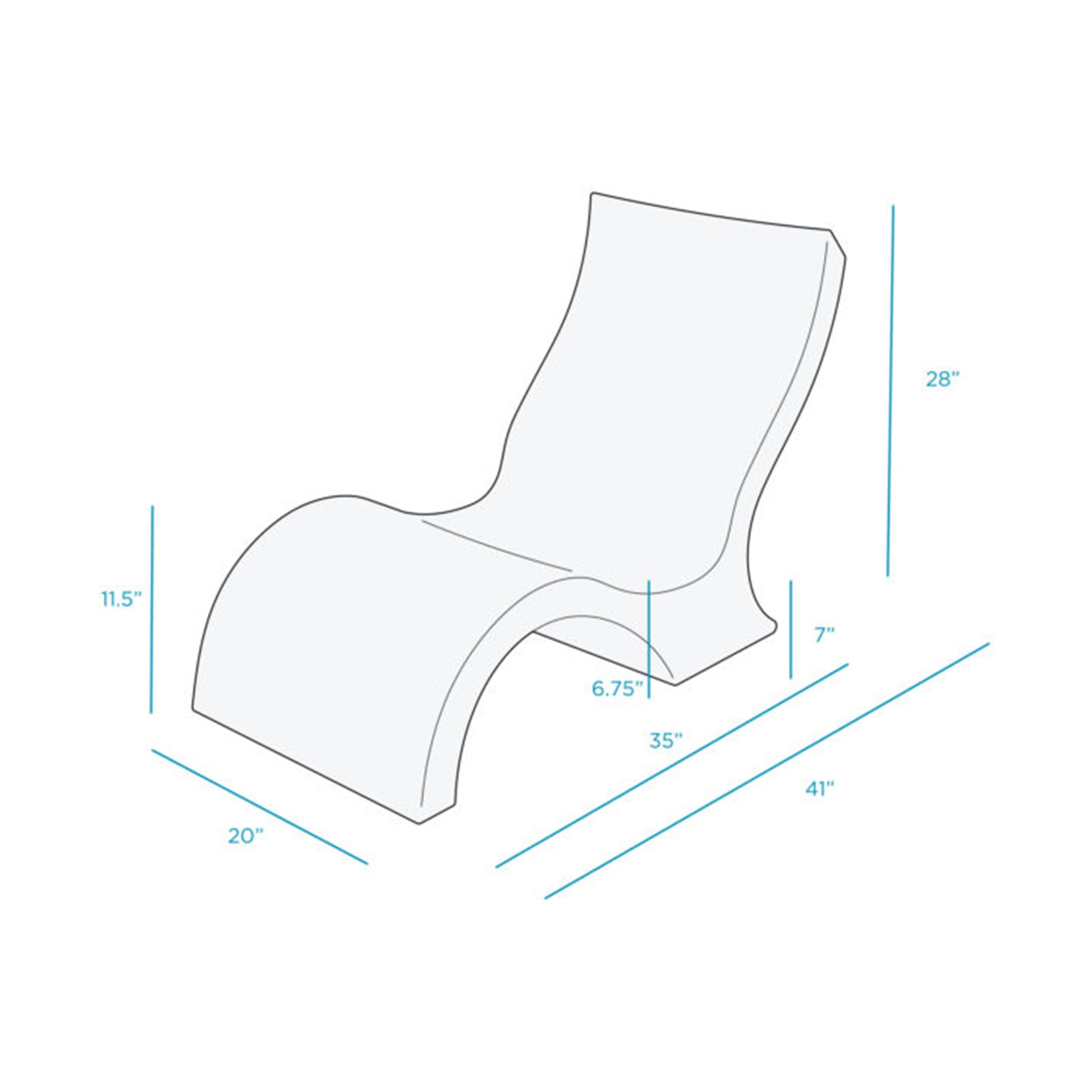 Ledge Lounger Signature Chair Lowback measurements