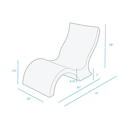 Ledge Lounger Signature Chair Lowback measurements