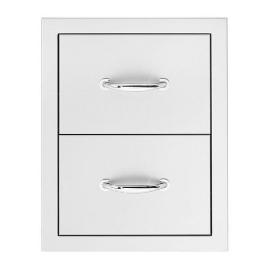 Summerset 17-Inch Double Drawer w/ Masonry Frame Return