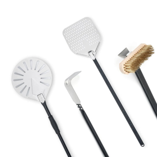 WPPO, LLC Pro Aluminum 4 Piece wood fired pizza oven utensil Kit