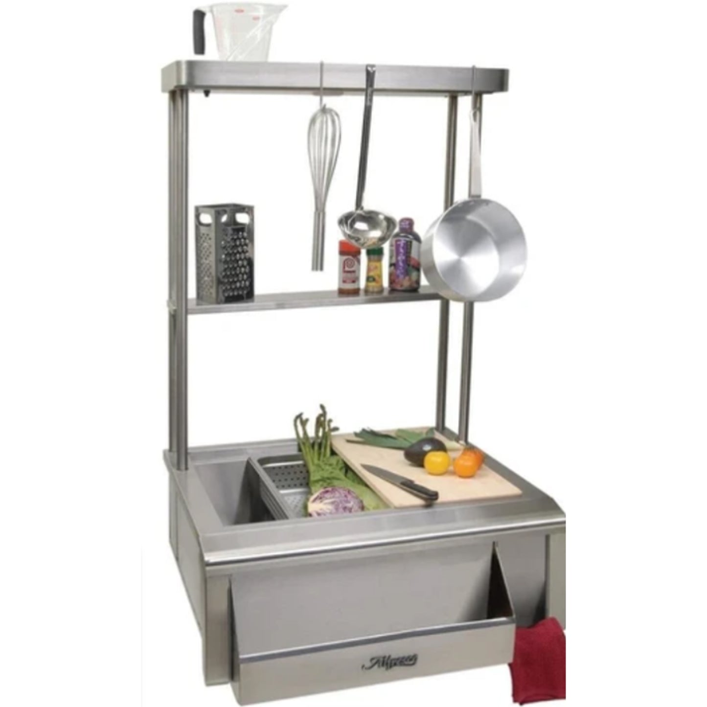 Alfresco High Shelf w/ Pot Rack and Light