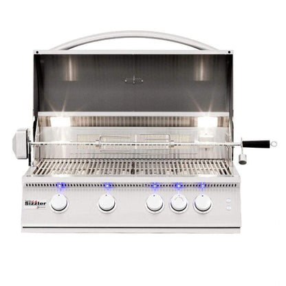 Summerset Sizzler PRO 32-Inch 4-Burner Built-In Gas Grill w/ Rear Infrared Burner