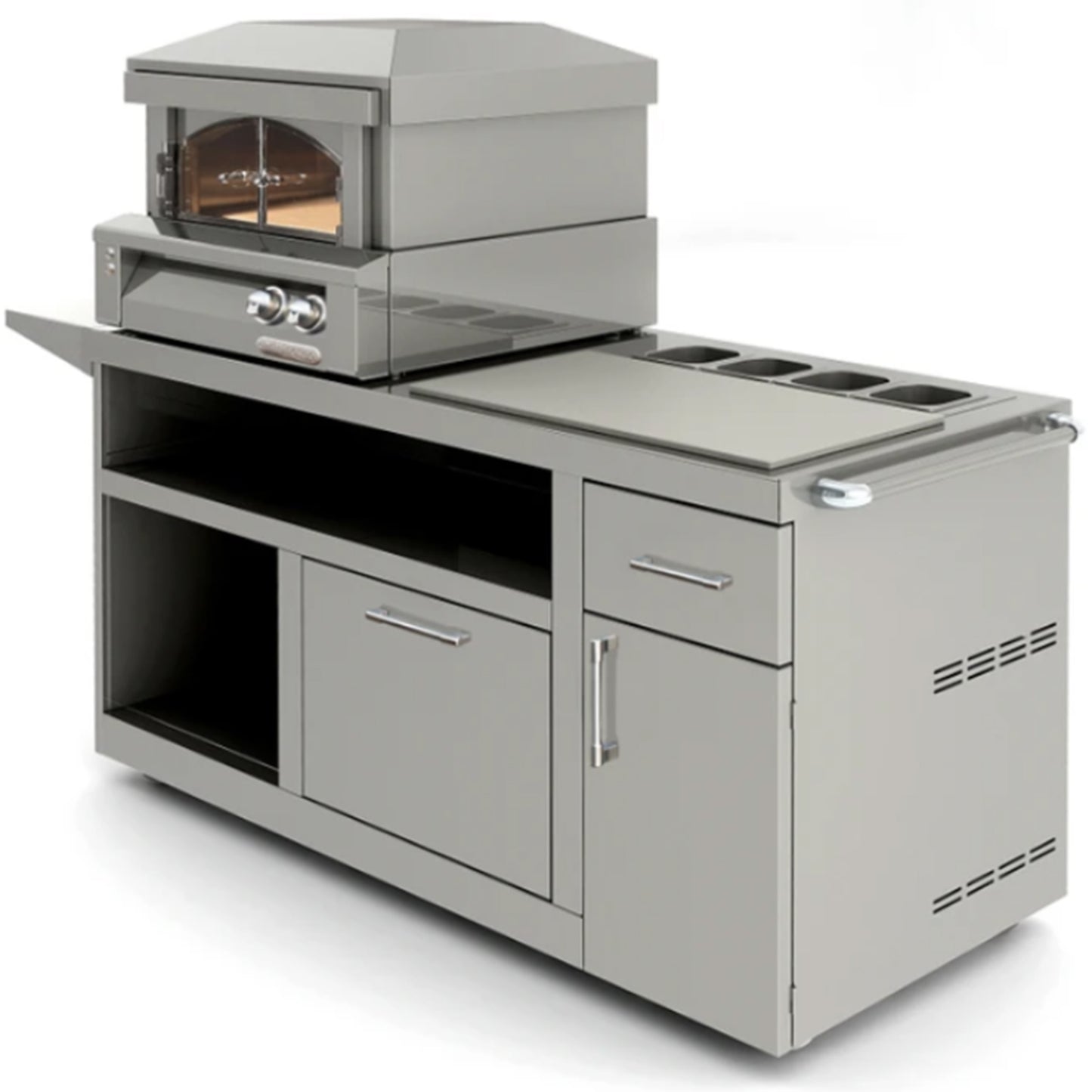 Alfresco Grills 30-Inch Deluxe Pizza Oven Prep Cart