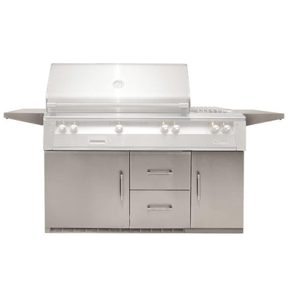 Alfresco 42-Inch or 56-Inch Built-In Refrigerator with Cart