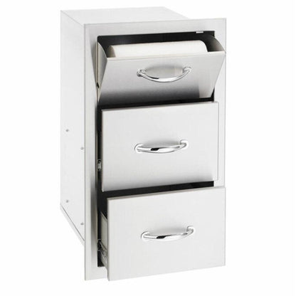 Summerset 17-Inch Vertical 2-Drawer and Paper Towel Holder Combo