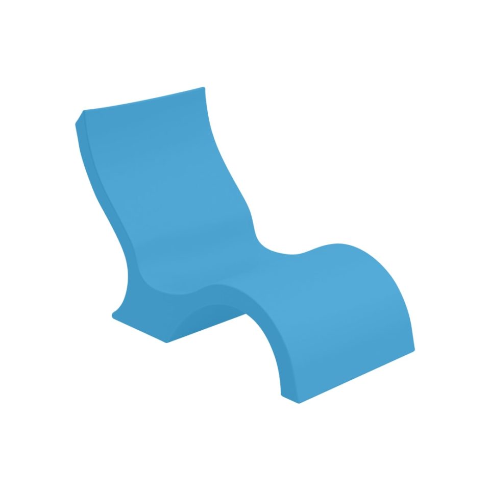 Light Blue Ledge Lounger Signature Chair Lowback