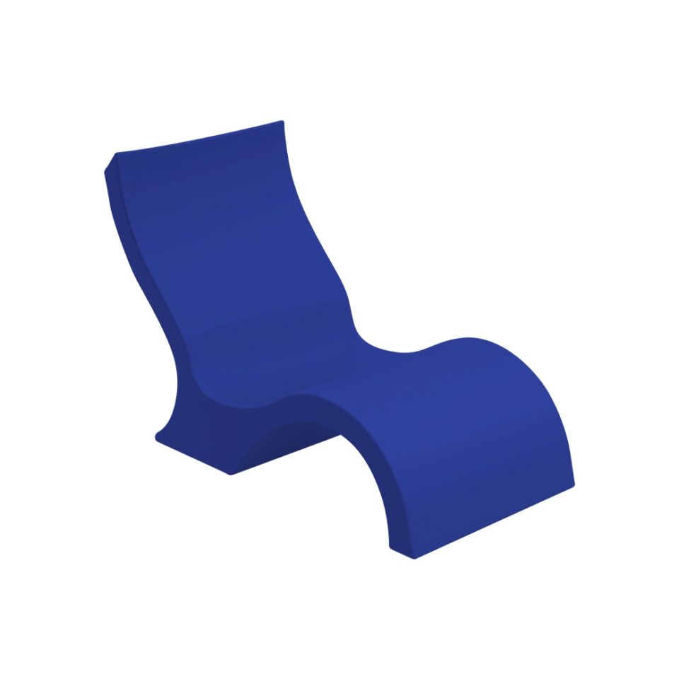 Dark Blue Ledge Lounger Signature Chair Lowback