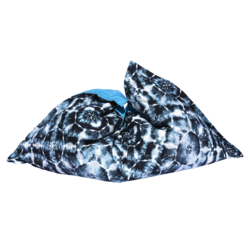 Ledge Lounger Laze Pillow in Shibori Blue