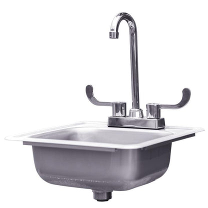 Summerset 15-Inch Stainless Steel Drop-in Sink & Hot/Cold Faucet