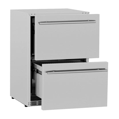 Summerset 24-Inch Deluxe Outdoor Rated 2-Door Fridge