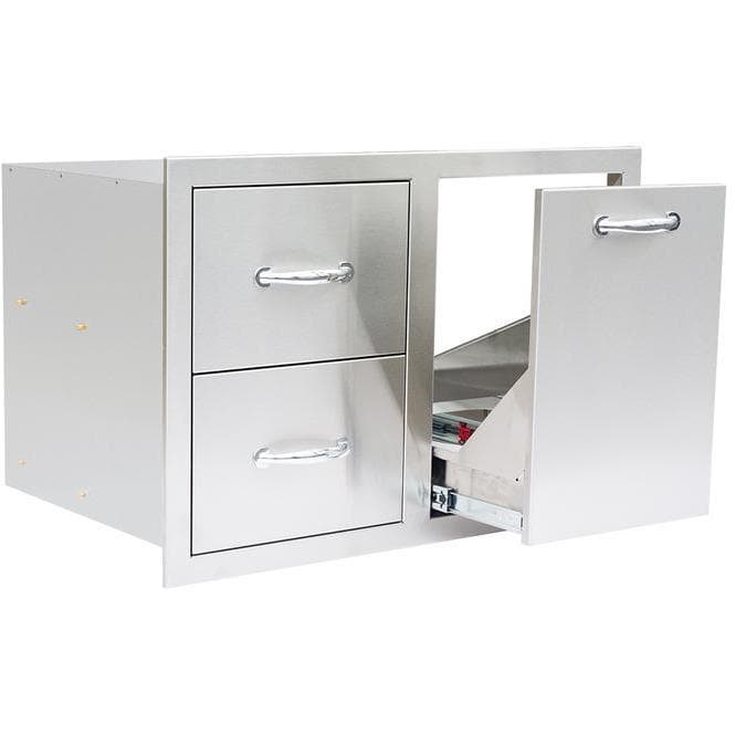 Summerset 33-Inch 2-Drawer Vented LP Tank Pull-Out Drawer Combo