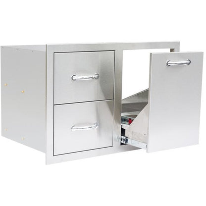 Summerset 33-Inch 2-Drawer Vented LP Tank Pull-Out Drawer Combo